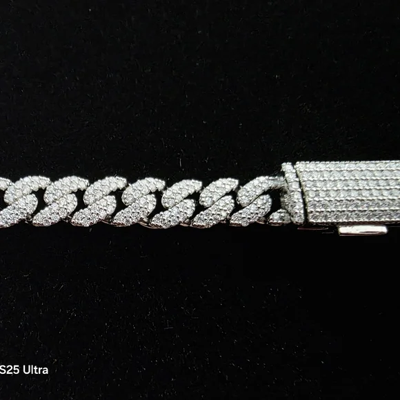 💎 Moissanite Cuban Link Bracelet | 3.0 CTW | S925 | Rhod Plated 6mm 6" - Picture 3 of 5